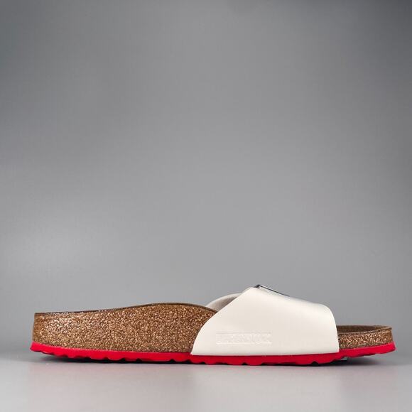 Birkenstock Madrid Men\'s EU 43 US 10 White Patent Leather Slip On Sandals Casual main image 8